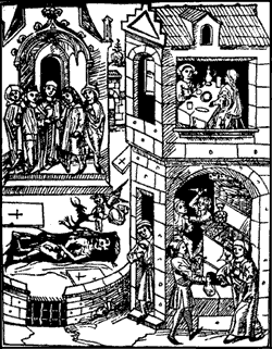 ycie czowieka od zalubin do mierci (ok. 1470 r.)